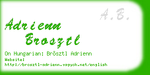 adrienn brosztl business card